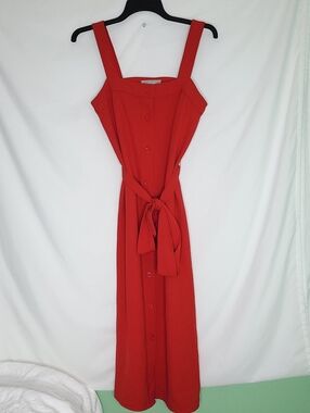 EVERLANE The Japanese Go Weave Picnic Dress In Red Size 0